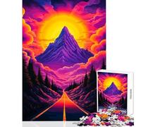 Rompecabezas Retro de 1000 Piezas para Adultos The Road Juguete Educativo Regalo de cumpleaños Juego Educativo descompresión Intelectual tamaño 38x52cm