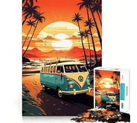 Rompecabezas Retro de autobús VW para Adolescentes, 1000 Piezas, diseño Divertido y Relajante, Ideal para Decorar la Pared (38x26cm)