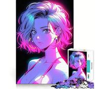 Rompecabezas Retro de Chicas Anime para Adultos, 1000 Piezas, Juguete para ejercitar la Mente, pasatiempo Tranquilo, diseño, Montaje, Regalo navideño (38x26cm)