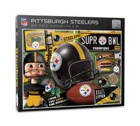 Rompecabezas retro de los Pittsburgh Steelers de la NFL de YouTheFan (500 piezas, tamaρo grande)