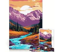 Rompecabezas Retro de montaña Vintage de 1000 Piezas para Adolescentes Juguete para desarrollar la lógica y la Capacidad de relajación Bordes Lisos Regalo de Primera Calidad (38x52cm)