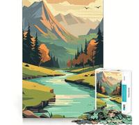 Rompecabezas Retro de montaña Vintage para Adolescentes, 1000 Piezas, para Recordar, estimular, Relajarse, Corte Suave, Regalo Elegante (38x26cm)