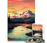 Rompecabezas Retro de montaña Vintage para Adultos, 1000 Piezas, Mejora la Memoria, relaja la Mente, Pieza de colección de Arte de Bordes Afilados (38x52cm)