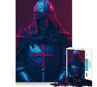 Rompecabezas Retro del Caballero Templario para Adolescentes, 1000 Piezas, Juguete Inteligente, Juego Relajante, Corte Suave, Regalo increíble 50x75cm