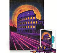 Rompecabezas Retro del Coliseo de Roma de 1000 Piezas para Adolescentes Juguete Intelectual para Relajarse mentalmente Corte de Calidad Regalo Ideal para Las Fiestas (50x75cm)