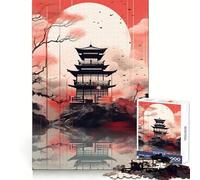 Rompecabezas Retro Japan House de 1000 Piezas para Adolescentes, Juguete de lógica Fuerte, Tiempo en Familia, Borde Transparente, cálida Sorpresa (50x75cm)