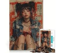 Rompecabezas Retro japonés de 1000 Piezas para Adolescentes Juguete para desarrollar la lógica y la Capacidad de relajación Bordes Lisos Regalo de Primera Calidad (38x52cm)
