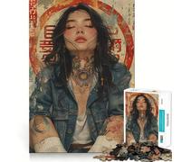 Rompecabezas Retro japonés de 1000 Piezas para Adultos: ejercita la Memoria, entretenido y de diseño Colección de Arte para armar (38x52cm)