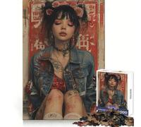 Rompecabezas Retro japonés de 1000 Piezas para Adultos, Juguete Intelectual Relajante y Divertido, Corte preciso, (38x52cm)