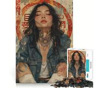 Rompecabezas Retro japonés de 1000 Piezas para Adultos Juguete Inteligente para el hogar Corte Suave Sorpresa navideña (50x75cm)