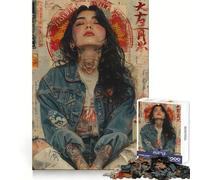 Rompecabezas Retro japonés de Belleza para Adolescentes, 1000 Piezas, diseño Relajante y Divertido, decoración de Pared con Corte nítido (38x52cm)