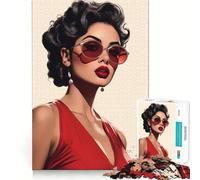 Rompecabezas Retro japonés de Mujer para Adultos, 1000 Piezas, Mejora la Memoria, relaja la Mente, Bordes Afilados, Regalo Elegante (50x75cm)