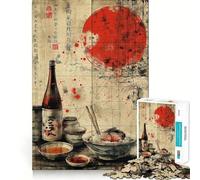 Rompecabezas Retro japonés de Ramen de 1000 Piezas para Adolescentes Juguete para desarrollar la lógica y la Capacidad de relajación Bordes Lisos Regalo de Primera Calidad (50x75cm)