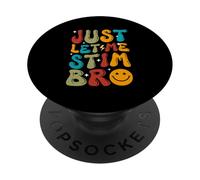 Rompecabezas retro Just Let Me Stim Bro para concienciar sobre el autismo PopSockets PopGrip Adhesivo