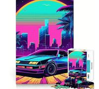 Rompecabezas Retro Miami Neon Sunset para Adolescentes, 1000 Piezas, lógica Clara, Juguete, Juego Lento, Disfruta, Corte, Sorpresa de cumpleaños (38x26cm)