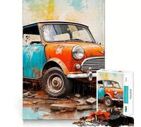 Rompecabezas Retro Mini Cooper para Adolescentes, 1000 Piezas, Juego Mental, Juguete Relajante, Corte preciso, (50x75cm)