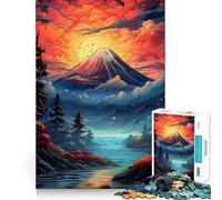 Rompecabezas Retro Mountain Vintage de 1000 Piezas para Adolescentes: Mejora la Memoria, Escapada Tranquila, Montaje, Sorpresa cálida (50x75cm)