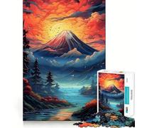 Rompecabezas Retro Mountain Vintage de 1000 Piezas para Adolescentes Refuerza la Memoria Divertido y Relajante Borde de Calidad Regalo Ideal (38x26cm)