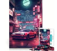 Rompecabezas Retro Neon Sunset de 1000 Piezas para Adultos Ayuda a Mejorar la Memoria y Alivia la ansiedad Diseño artístico para armar Regalo Ideal (38x26cm)