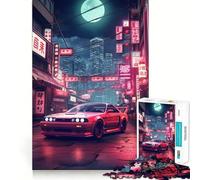 Rompecabezas Retro Neon Sunset para Adultos, 1000 Piezas, Juguete para ejercitar la Mente, pasatiempo Tranquilo, diseño, Montaje, Regalo navideño (50x75cm)