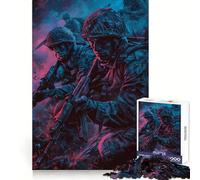 Rompecabezas Retro para Adultos The Soldier Squad de 1000 Piezas, Juguete Que desafía la Mente, Pieza de colección de Arte de Corte nítido 38x26cm