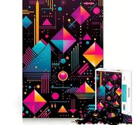 Rompecabezas Retro Rave de 1000 Piezas para Adultos Ayuda a desarrollar la Memoria Diseño de Ocio Suave Colección de Arte para armar Pieza (50x75cm)