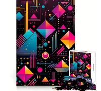 Rompecabezas Retro Rave de 1000 Piezas para Adultos Ayuda a desarrollar la Memoria Diseño de Ocio Suave Colección de Arte para armar Pieza (50x75cm)