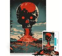 Rompecabezas Retro Skull Explosion de 1000 Piezas para Adultos Fortalece la Memoria Ideal para Grupos Bordes limpios Regalo Elegante (50x75cm)