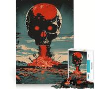 Rompecabezas Retro Skull Explosion de 1000 Piezas para Adultos Mejora la Memoria y Alivia la ansiedad Bordes precisos Sorpresa navideña (38x52cm)