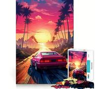Rompecabezas Retro synthwave de 1000 Piezas para Adolescentes, Juguete Intelectual para Relajarse mentalmente, Regalo navideño de Calidad (38x26cm)