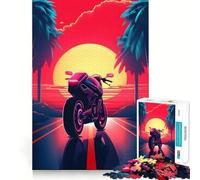 Rompecabezas Retro Synthwave Dream de 1000 Piezas para Adolescentes, Juguete de lógica Fuerte, Tiempo en Familia, Borde Transparente, cálida Sorpresa (38x52cm)