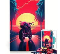Rompecabezas Retro Synthwave Dream de 1000 Piezas para Adolescentes: Mejora la Memoria, Escapada Tranquila, Montaje, Sorpresa cálida (38x26cm)
