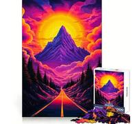 Rompecabezas Retro The Road de 1000 Piezas para Adolescentes, Juguete de lógica con Forma de Tren, diversión y Ocio, Corte Suave, (38x52cm)