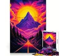 Rompecabezas Retro The Road de 1000 Piezas para Adultos Ayuda a desarrollar la Memoria Diseño de Ocio Suave Colección de Piezas de Arte para armar (50x75cm)