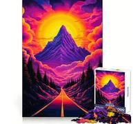 Rompecabezas Retro The Road para Adolescentes, 1000 Piezas, Mejora la Memoria, Alivio de la tensión, Bordes Ajustados, Pieza de Arte (38x26cm)