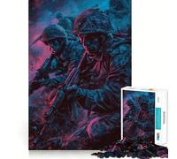 Rompecabezas Retro The Soldier Squad de 1000 Piezas para Adultos Juguete para desarrollar la Habilidad y la Calma Corte preciso Regalo conmovedor 50x75cm