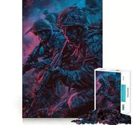 Rompecabezas Retro The Soldier Squad para Adultos, 1000 Piezas, Juguete Inteligente, vínculo Familiar, Corte preciso, Regalo de Temporada 38x52cm