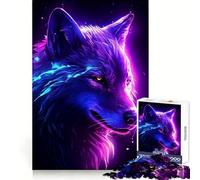 Rompecabezas Retro White Wolf de 1000 Piezas para Adolescentes, Juguete de lógica Tipo Tren, silencioso, Divertido, de Corte Suave, Regalo Encantador (38x26cm)