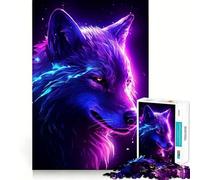 Rompecabezas Retro White Wolf para Adultos, 1000 Piezas, para Fortalecer la Memoria, Divertido, de Calidad, Elegante, Regalo (38x52cm)