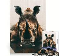 Rompecabezas Rhino Guardian de 1000 Piezas para Adolescentes, Juego Inteligente para Jugar en Grupo, Imagen para armar, decoración de Pared (50x75cm)