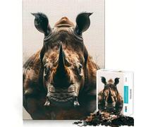 Rompecabezas Rhino Guardian para Adultos, 1000 Piezas, Juego Mental, Juguete para aliviar la ansiedad, Arte de Corte preciso, Coleccionable (38x26cm)