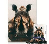 Rompecabezas Rhino Guardian para Adultos, 1000 Piezas, Juego Mental, Juguete para aliviar la ansiedad, Arte de Corte preciso, Coleccionable (38x26cm)