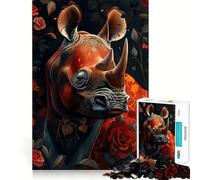 Rompecabezas Rhino My Funny Friend de 1000 Piezas para Adolescentes Refuerza la Memoria Divertido y Tranquilo Borde de Calidad Regalo Ideal (38x26cm)