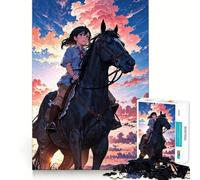 Rompecabezas Rider of The Twilight Sky de 1000 Piezas para Adolescentes Ayuda a Mejorar la Memoria Fácil de Usar Bordes limpios Sorpresa navideña (50x75cm)