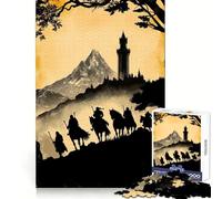 Rompecabezas Riders to The Tower de 1000 Piezas para Adolescentes Juguete para ejercitar la Mente Diseño Relajante Regalo Ideal para armar (38x26cm)