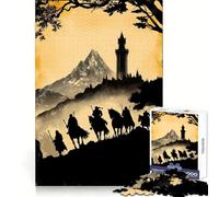 Rompecabezas Riders to The Tower de 1000 Piezas para Adolescentes Mejora la Memoria Cómodo y Relajante Corte Firme Regalo Festivo (38x52cm)