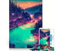 Rompecabezas Río de la Magia de 1000 Piezas para Adultos Ayuda a Mejorar la Memoria y Alivia la ansiedad Diseño artístico para armar Regalo (38x52cm)
