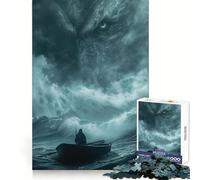 Rompecabezas Rise of The Kraken de 1000 Piezas para Adolescentes, Pure Logic Toy Gentle Relax Clean Cut Fine Art Piece (38x26cm)