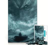 Rompecabezas Rise of The Kraken de 1000 Piezas para Adolescentes, Pure Logic Toy Gentle Relax Clean Cut Fine Art Piece (38x26cm)