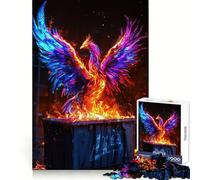 Rompecabezas Rise of The Phoenix de 1000 Piezas para Adultos, Juguete de lógica Fina, Tiempo Libre, Arte de Bordes limpios, Coleccionable (38x26cm)